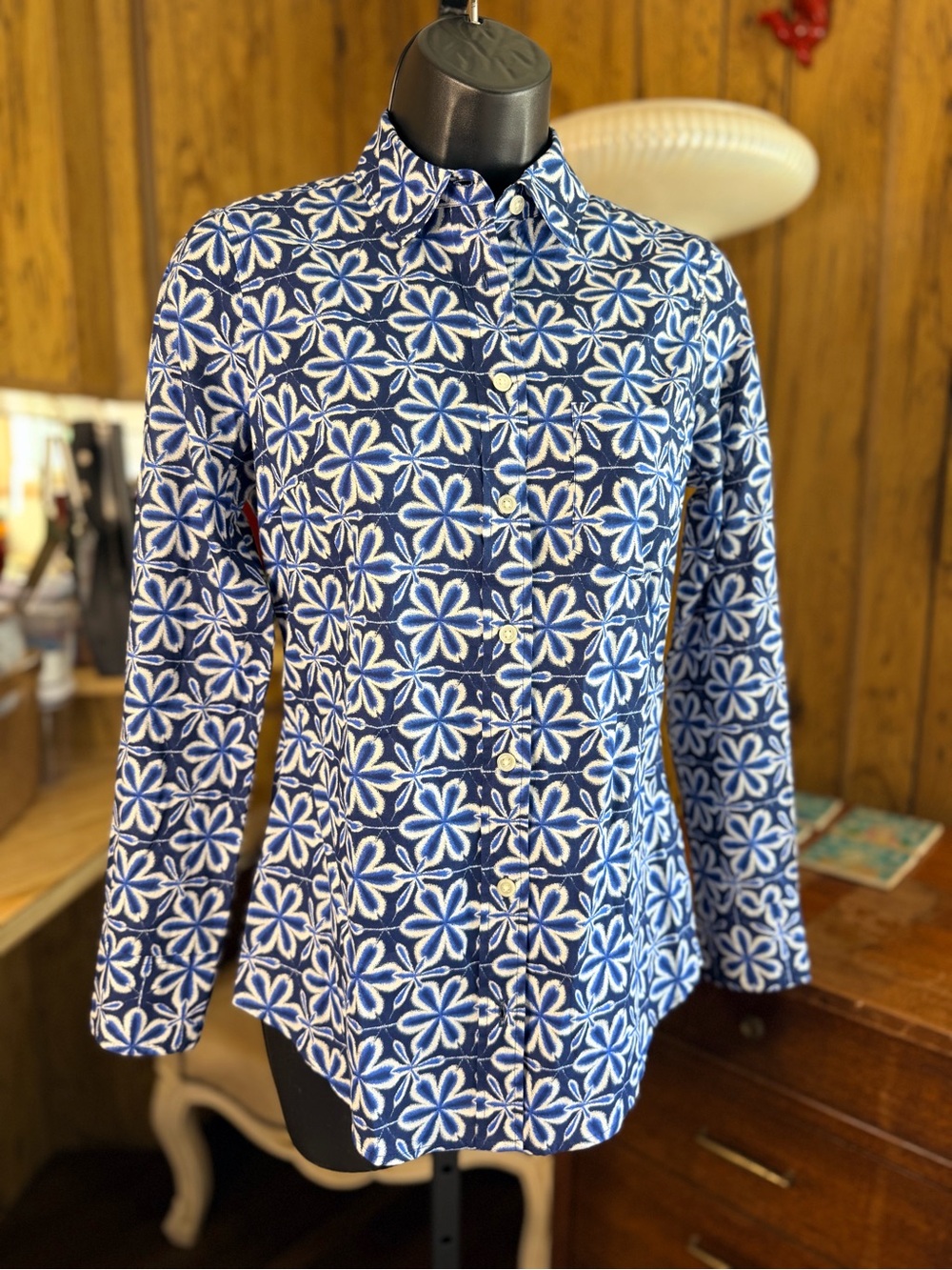 Reimagined by J. Crew Floral Tropical Tribal Button-Down Shirt